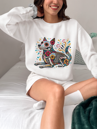 Día de los Muertos Graphic Sweatshirt – Gildan G180 | Soft, Stylish Day of the Dead Pullover