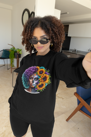 Día de los Muertos Sweatshirt – Gildan G180 | Cozy & Beautiful Day of the Dead Pullover