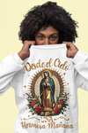 Virgen de la Mañana Sweatshirt – Gildan G180 | Cozy Religious Graphic Pullover