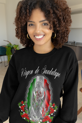 Día de la Virgen Sweatshirt – Gildan G180 | Cozy Virgin of Guadalupe Pullover